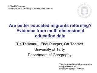 Are better educated migrants returning? Evidence from multi‐dimensional education data