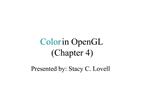 Color in OpenGL Chapter 4