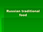 Russian traditional food