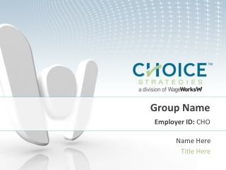 Group Name Employer ID: CHO