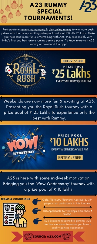 A23 Rummy Special Tournaments!