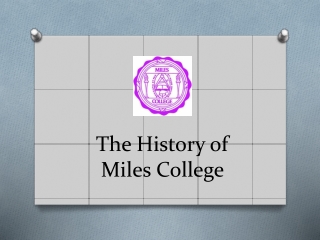 The History of Miles College