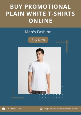 Buy Promotional Plain White T-Shirts Online