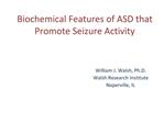 Biochemical Features of ASD that Promote Seizure Activity