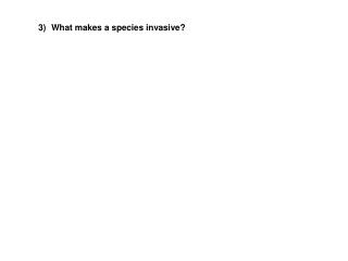 What makes a species invasive?