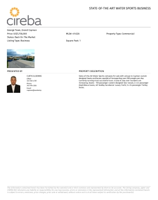 State-of-the-Art Water Sports Company for Sale - Tropical Real Estate - CIREBA