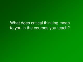 what does critical thinking means in spanish