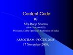 Content Code