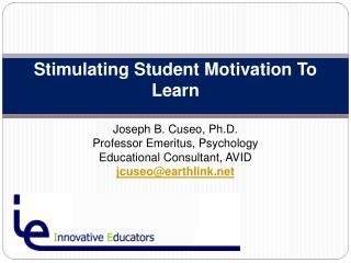 Stimulating Student Motivation To Learn