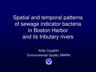 Spatial and temporal patterns of sewage indicator bacteria in Boston Harbor and its tributary rivers
