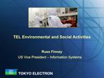 TEL Environmental and Social Activities