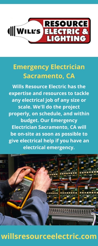 Emergency Electrician Sacramento, CA