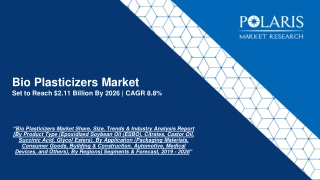 Bio Plasticizers Market Size, Share, Trends And Forecast To 2026