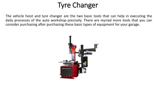 Best Tyre Changer