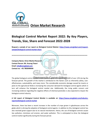 Biological Control Market Size, Share, Trends and Overview 2022-2028