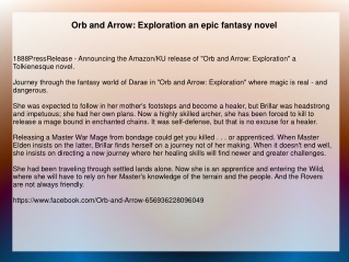 Orb and Arrow: Exploration an epic fantasy novel