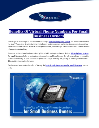 Benefits Of Virtual Phone Numbers For Small Business Owners