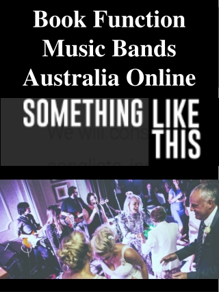 Book Function Music Bands Australia Online