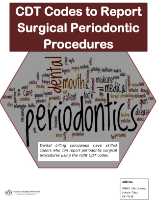 CDT Codes to Report Surgical Periodontic Procedures