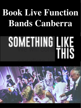 Book Live Function Bands Canberra