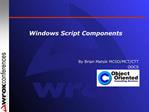 Windows Script Components