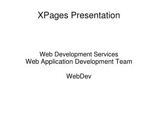 XPages Presentation