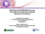 Multilingual WorldWideScience: International Collaboration Speeds Advances in E-Science