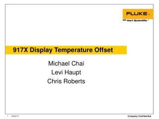 917X Display Temperature Offset