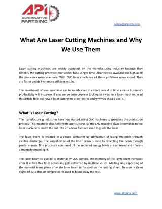 What Are Laser Cutting Machines and Why We Use Them