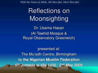 Reflections on Moonsighting
