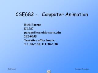 CSE682 - Computer Animation