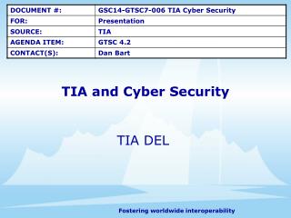 TIA and Cyber Security