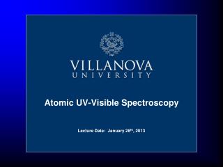 Atomic UV-Visible Spectroscopy