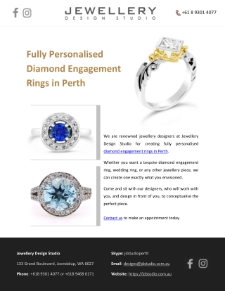 Fully Personalised Diamond Engagement Rings in Perth