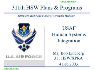 311th HSW Plans &amp; Programs