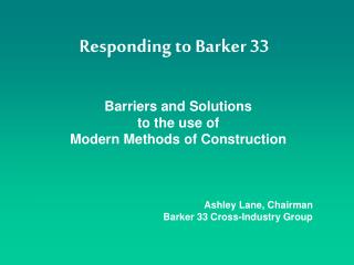 Responding to Barker 33