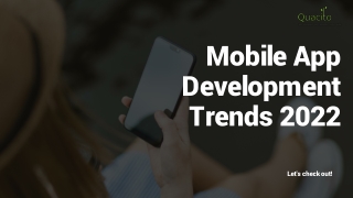 Mobile App Development Trends 2022