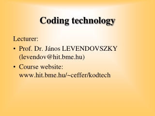 Coding technology