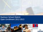 Raytown School District Open Enrollment 2012-2013