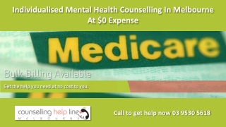 Individualised Mental Health Counselling In Melbourne At $0 Expense