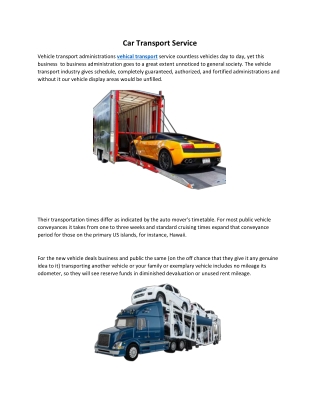 Auto Transport Online Presentations Channel