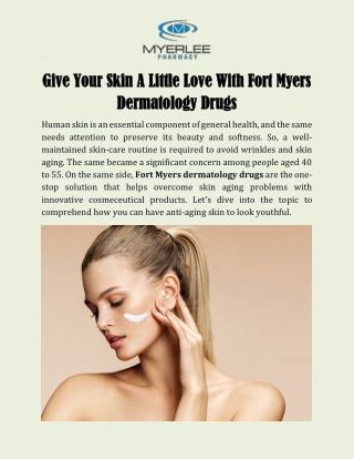 Best Dermatology Medications In Ft Myers | Myerlee Pharmacy