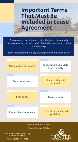 Important Terms That Must Be Included in Lease Agreement