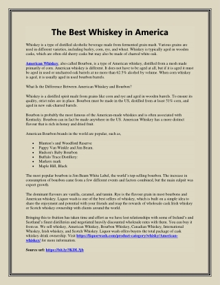 Buy The Best American Whiskey Online From Liquorwash
