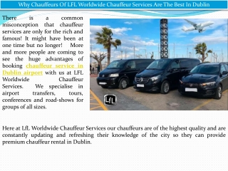 Booking Chauffeur Service in Dublin Airport with LFLCS