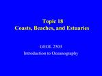 Topic 18 Coasts, Beaches, and Estuaries