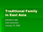 Traditional Family in East Asia