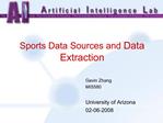 Sports Data Sources and Data Extraction