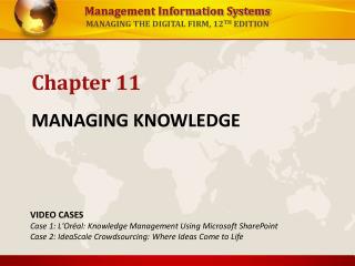 MANAGING KNOWLEDGE