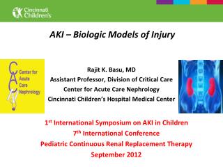 AKI – Biologic Models of Injury